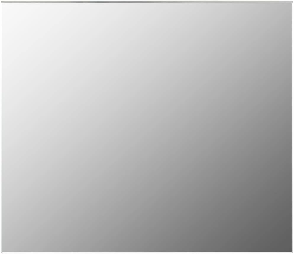 vidaXL Frameless Mirror Perspex Bathroom Living Room Wall Mounted Mirror Sheet Contemporary Makeup Studio Decal Stickers 70x50cm Glass