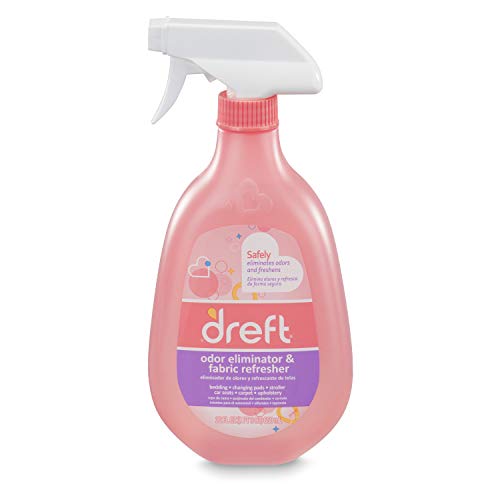 Dreft Fabric Refresher and Odor Eliminator Spray for Car Seat, Stroller, Crib Bedding, Baby Clothes, and More, 22 Fluid Oz (Pack of 4)