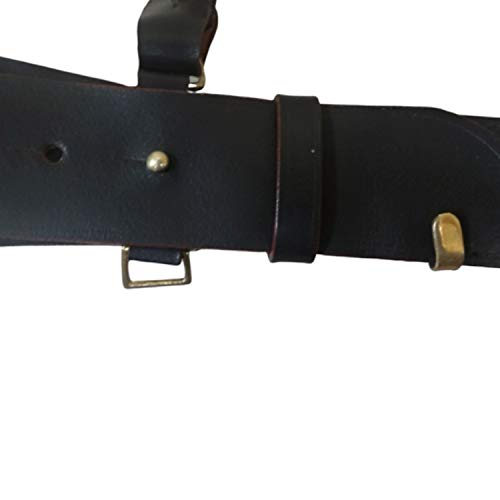 Sam Browne Belt with Sword Frog, Shoulder Strap, Ammo Pouch and Holster Dark Brown3