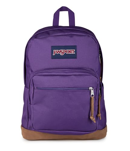 Image of JanSport Right Pack Backpack - Durable Daypack with Padded 15 inch Laptop Sleeve, Spacious Main Compartment & Integrated Water Bottle Pocket - Grape Jelly