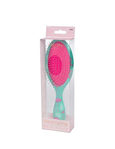 Cala Wet-N-Dry Teal Flamingo Hair Detangler #TOP1