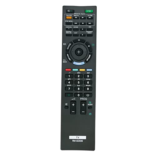 VINABTY RM-ED035 Remote Control Replaced fit for Sony Bravia LCD TV RM-ED039 KDL-32EX711 KDL-46EX710 KDL-46EX711 KDL-46EX713 KDL-46EX715 KDL-40EX713 KDL-40EX715 KDL-40EX716 KDL-46EX716
