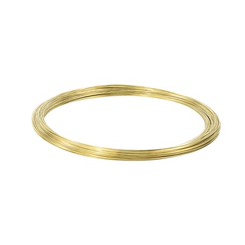 COYOUCO Diameter 0.3mm-5mm Brass Wire Length 1m Suitable for Handicraft Making, Jewelry Design, Electrical Engineering,0.5mm