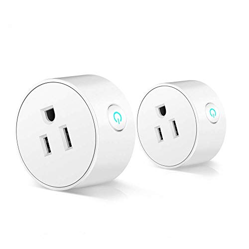Smart Plug WiFi Wireless Home Electrical Timing Outlet Remote Control Your Devices from Anywhere Works with Alexa and Google Assistant IFTTT No Hub Required 2 Pack
