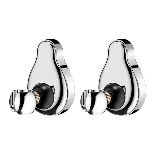 2 個ハンドヘルドシャワーヘッドブラケット自己粘着シャワーヘッドホルダー壁掛けヘッドホルダーアクセサリー角度調整可能なシャワーブラケット