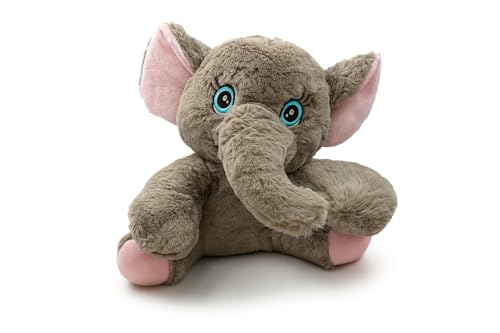Mel-O-Design Peluche de elefante de 31 cm – elefante gris – peluche suave para acurrucarse – Regalo dulce para niños y bebés