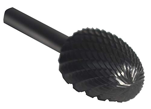 Image of Drill America SE-6 Carbide Burr /Rotary File Oval Double Cut for Die Grinder 5 /8 inch Dia. x 1 inch Cut Length with 1 /4 inch Shank and 2-3 /4 inch Overall Length, DUL Series