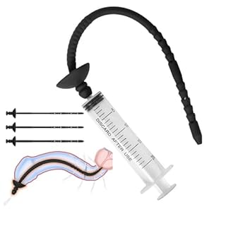 Asta vibrante liscia in 3 misure con siringa, speciale allungamento maschile per una minzione facile, set di allenamento speciale per uomini -D28IT (3 sizes combination)