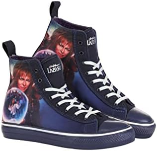 FUN.COM Labyrinth Canvas Shoes for Men, Women, Officially Licensed Adult Labyrinth Footwear Size 8 Black | Image 5