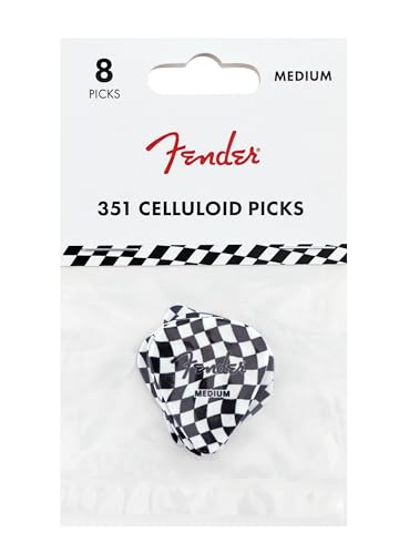 Fender - Púas de guitarra de celuloide, relleno de medias, accesorios de guitarra, forma 351, tablero de...