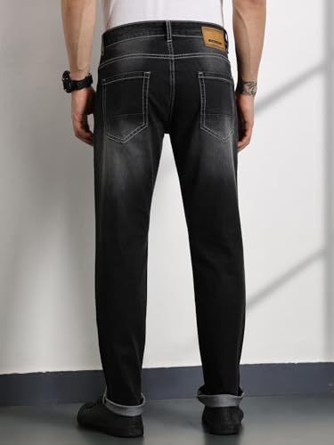 Image of Thomas Scott Men's | Solid | Brathable Fabric | Denim | Mid Rise | Casual Jeans for Men