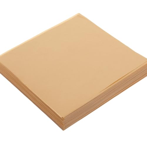 Trifletopia 100PCS Parchment Paper Sheets - Baking Paper - Unbleached Nonstick Paper - Precut for Baking Wrapping Cookie Patty Storage - 15x15cm (Brown)