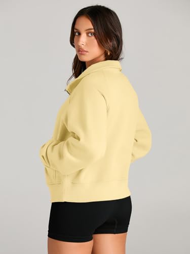 Image of AUTOMET Womens Sweatshirts Half Zip Cropped Pullover Fleece Quarter Zipper Hoodies 2026 Fall Fashion Outfits Clothes