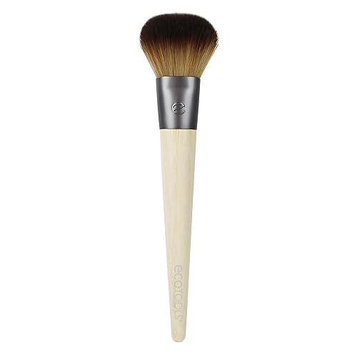 EcoTools Precision Blush Makeup Brush, Cheek Blush Brush, For Loose or Pressed Powder, Also Works With Bronzer, Eco-Friendly Face Makeup Brush, Vegan &amp; Cruelty-Free, Synthetic Bristles, 1 Count