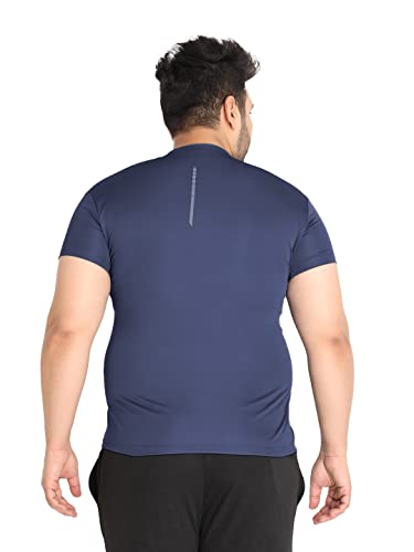 Image of CHKOKKO Men's Polyester Regular Fit Solid Sports T-Shirt