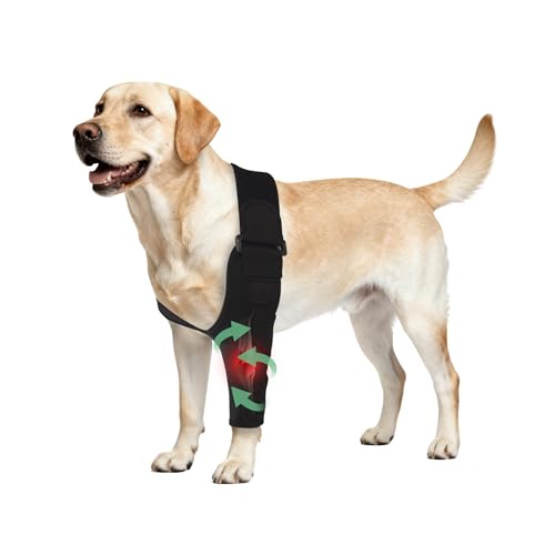 Image of Adjustable Dog Elbow Brace with Shoulder Support,Dog Front Leg Brace for Torn Ligaments, Arthritis,Post-Operative Rehabilitation, Pressure Sores(Left Leg,XL)