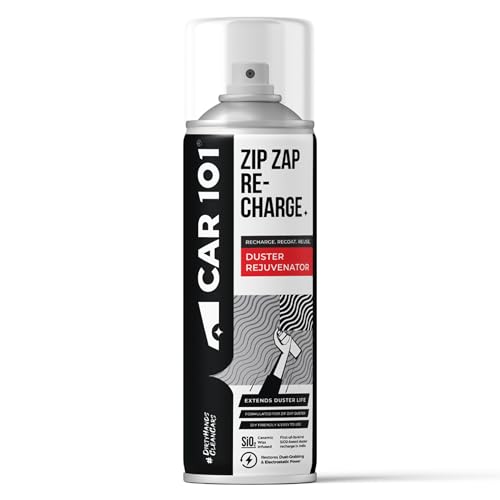 Image of CAR101 Zip Zap Recharge - Duster Recharge /Rejuvenator Spray | Restores Dust-Trapping Power with Ceramic Wax Infused | Easy Spray Application | Extends Duster Life | for Car & Bike Dusting Tools