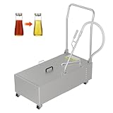 Hakka Restaurant Oil Filter Machine, Commercial Mobile Oil Filter Truck for Deep Fryer Cooking 370W Oil Filtering System with12L/min Flow Rate, 48L, 1/2 Hp, Comes with 5pcs Filter Paper
