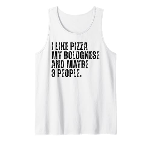 Bolognese Dog Owner Pizza Lover Funny Dog Tank Top