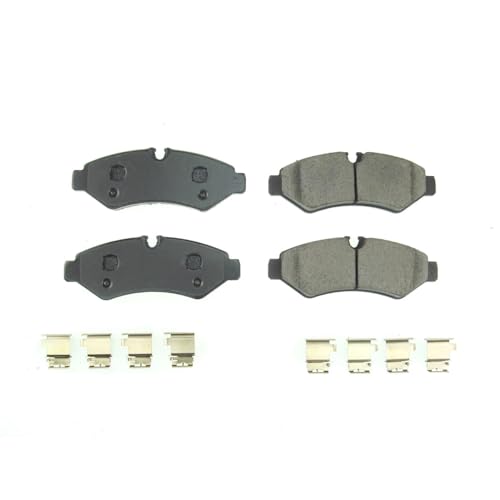 Image of PowerStop Rear Brake Pads for Freightliner Sprinter 1500 2019-20 |Sprinter 2500 2019-21 |Sprinter 3500 2019-21 |Sprinter 3500XD 2019-21 - Z17 Ceramic Brake Pads with Installation Hardware, 17-2201