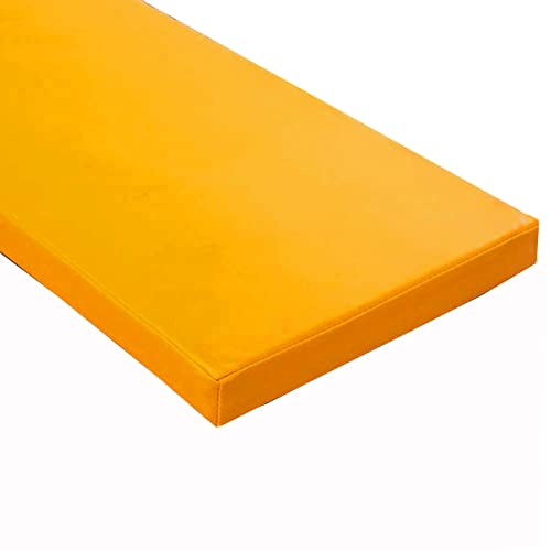 Coussin de banc de jardin imperméable antidérapant jaune 180 cm - 2