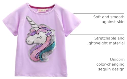 Image of Flip Sequin Unicorn Shirt Tee for Girls 3-12 Years