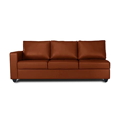 Image of Wakefit Sofa Set | 3 Year Warranty | Sofa 3 Seater, 3 Seater Sofa for Living Room, Wooden Sofa Set, 3 Seater + Right Aligned, Sofa for Living Room - Napper(Romance : Tan)
