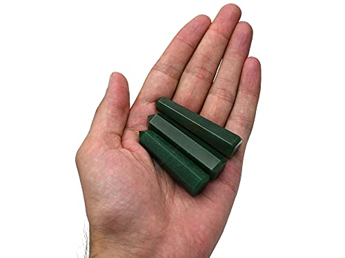 Image of Amazing Gemstone Dark Green Aventurine Crystal Towers - Natural Healing Crystal Point Obelisk for Reiki Healing and Crystal Grid (2 inch to 3 inch INCH)