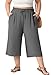 OLRIK Plus Size Jumpsuit Reversible Overalls Wide Leg Rompers Cooling Crinkle Smoky Gray-3X