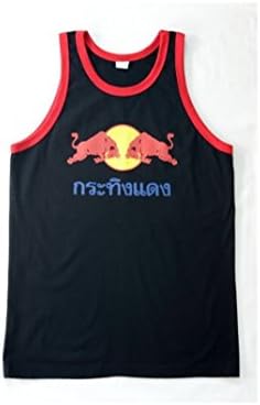 Red Bull Tank Top in Thai Wording Design - Black (Size M)