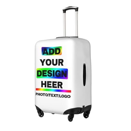 Custom Luggage Covers with Photo, Text, Name & Logo - Double Sided, Personalized Suitcase Covers for Luggage2