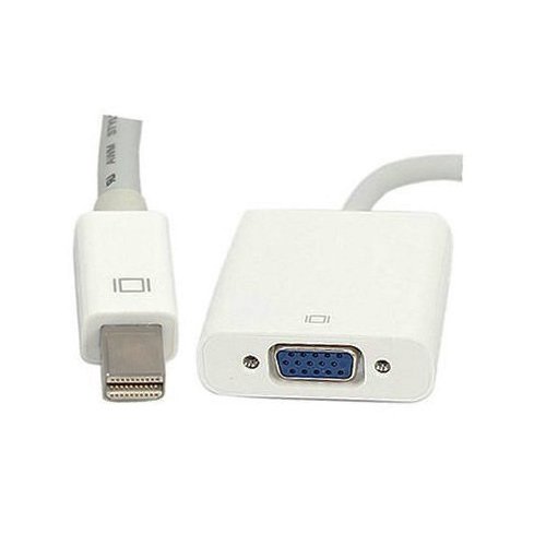 fitTek Adattatore da Mini Display Porta DP a VGA con Cavo per Apple Macbook Bianco