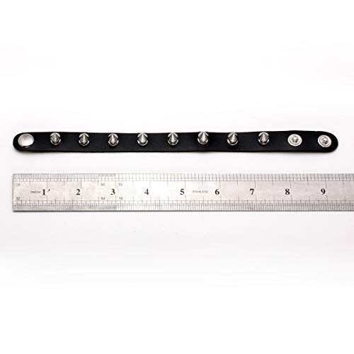 Eigso Punk Leather Studded Bracelets for Men Women Retro 80s Rock Concert Gothic Bracelet Set for Man