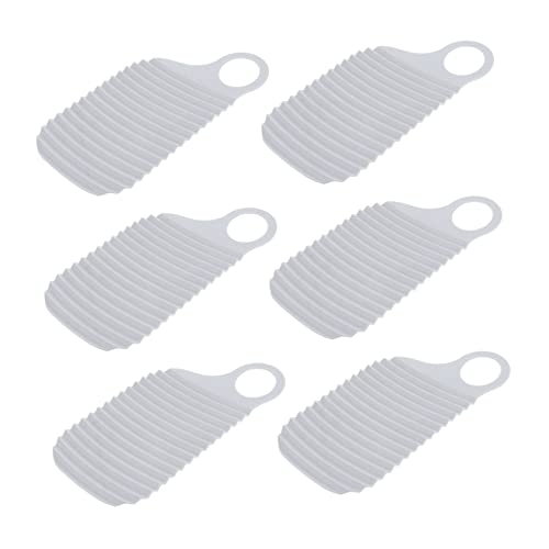 Vaguelly 6pcs Washboards Dual-sided Stripe Texture Portable Laundry Washboard for Mini Hand Washing Clothes