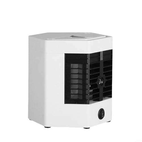 URPIZY Mini Klimagerät USB Tragbar Luftkühler Mit 120° Weitwinkel Luftstrom Automatische Feuchtigkeitssprüher Leise Tischventilator Für Büro...