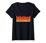 Photo Gallery lakeland, florida retro stile anni 80 maglietta con collo a v Photo Gallery lakeland, florida retro stile anni 80 maglietta con collo a v