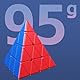 Oostifun ShengShou 4x4 Pyraminx Pyramide Dreieck Magic Cube Speed Puzzle Würfel 4-Lagen Dreieck Jinzita Würfel Stickerless