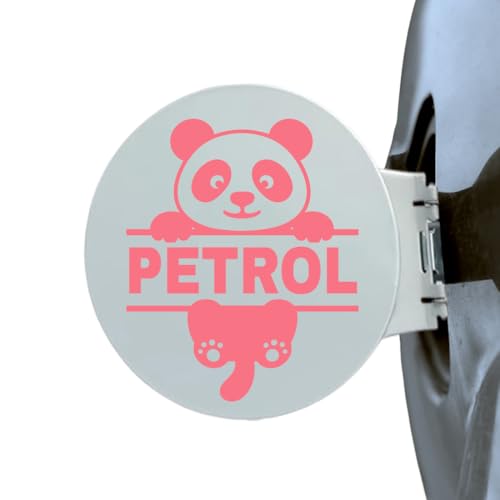 Claw cuts - Panda Petrol Sticker for Car – Waterproof Vinyl Fuel Tank Decal, Cute Cartoon Animal Petrol Cap Decoration, Durable & Easy to Apply (Pink)