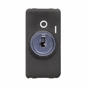 Taster 1p SCHL.10 a contact poussoir inverseur avec clé noir BK