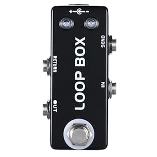 Guitar Loop Effect Pedal with True Bypass Mini size, durable zinc aluminum alloy body. With SEND & RETURN sockets for other effects to get real bypass function. Supports route selection, suitable for no annoying effects such as bass guitar pedals. Wi...