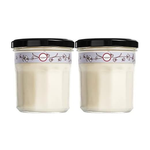 Mrs. Meyer's Soy Aromatherapy Candle, 35 Hour Burn Time, Made with Soy Wax and Essential Oils, Lavender, 7.2 oz - Pack of 2
