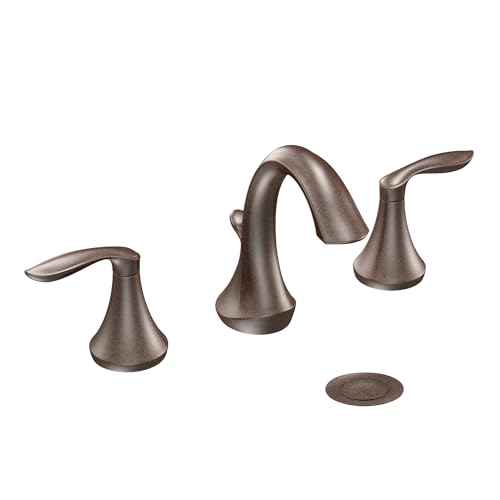 Moen Eva Oil-Rubbed Bronze Two-Handle High Arc Widespread Bathroom Sink