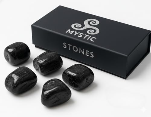 Turmalina Negra Natural Premium | Set 4 piedras 25 30 mm | Protección energética | Armoniza espacios | Para meditación y sanación