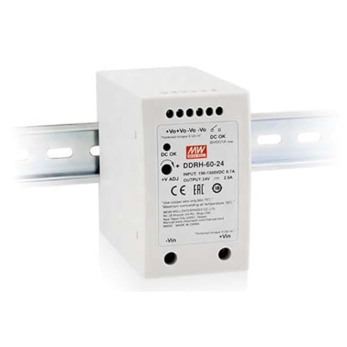 Convertisseur CC-CC DDRH-60-12 à entrée ultra-large pour montage rail DIN 60W