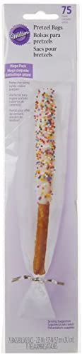 Wilton 75-Pack Pretzel Party Bags, 75 Count, Clear #TOP1