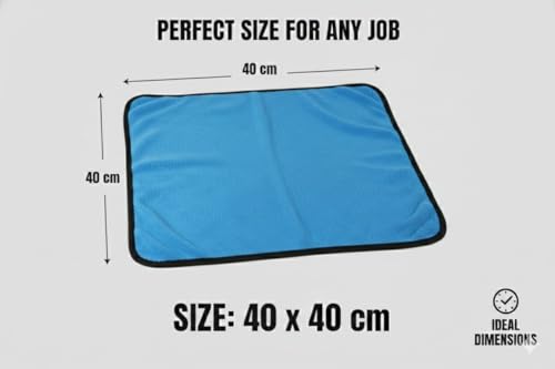 Image of MAKKAR Enterprises 500GSM Microfiber Cleaning Cloth | Ultra-Soft & Quick Absorbent Car Cleaning Cloth | 40 x 40 Cm | for Motorcycles, Car Interior & Exterior - Pack of 4