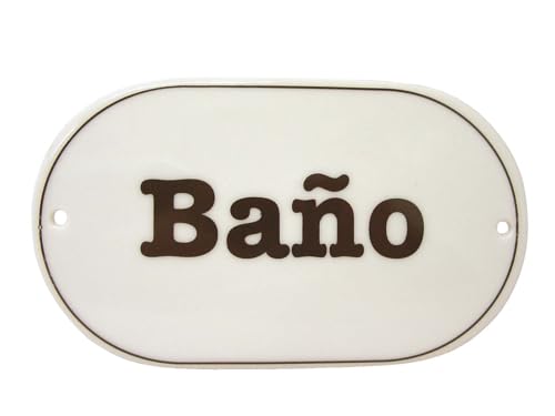 PLACA CARTEL LETRERO OVALADA PUERTA PARED BAÑO WC ASEO SERVICIO PORCELANA LETRERO BAÑO