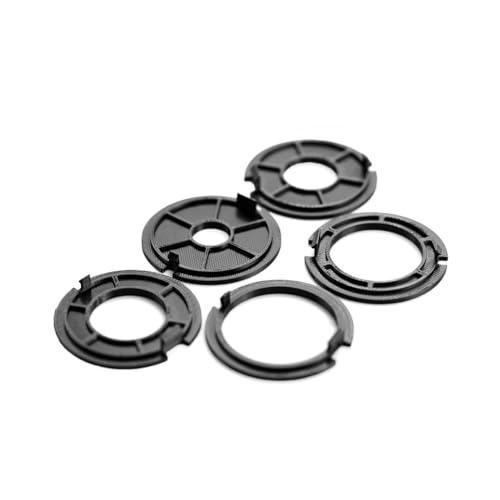 SplashNColor 5-Pack 2 Inch Router Table Insert Ring Set - Durable ABS Router Rings for Sears and Craftsman Tables, Easy Install Woodworking Enhancements, Black
