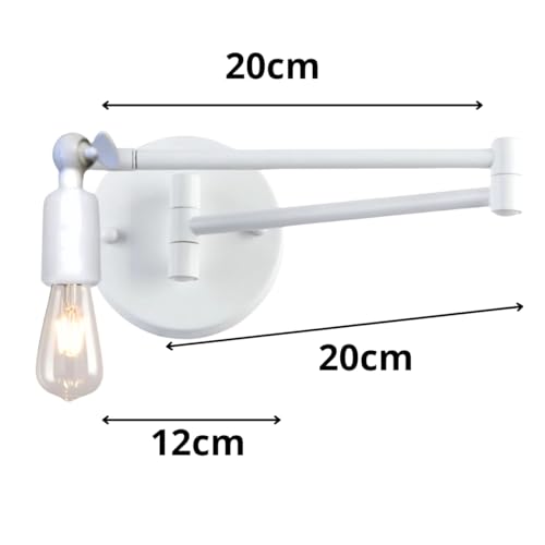 Gimpo, Luminária Parede Arandela Articulada 45cm Gimpo KJBD-597-PAI COR:BRANCO