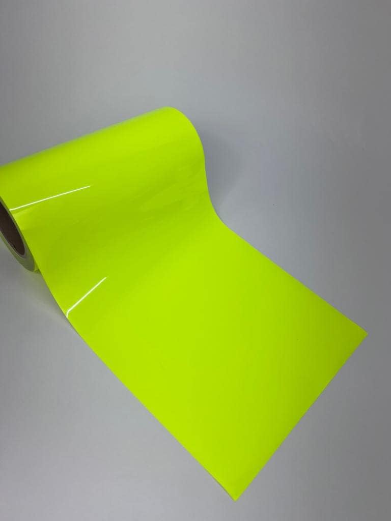 Iron On Heat Transfer Vinyl Rolls 15" x 1YD up to 27 Yards Full Roll Ready for Cutters (27 Yards Full Roll, Neon Yellow)